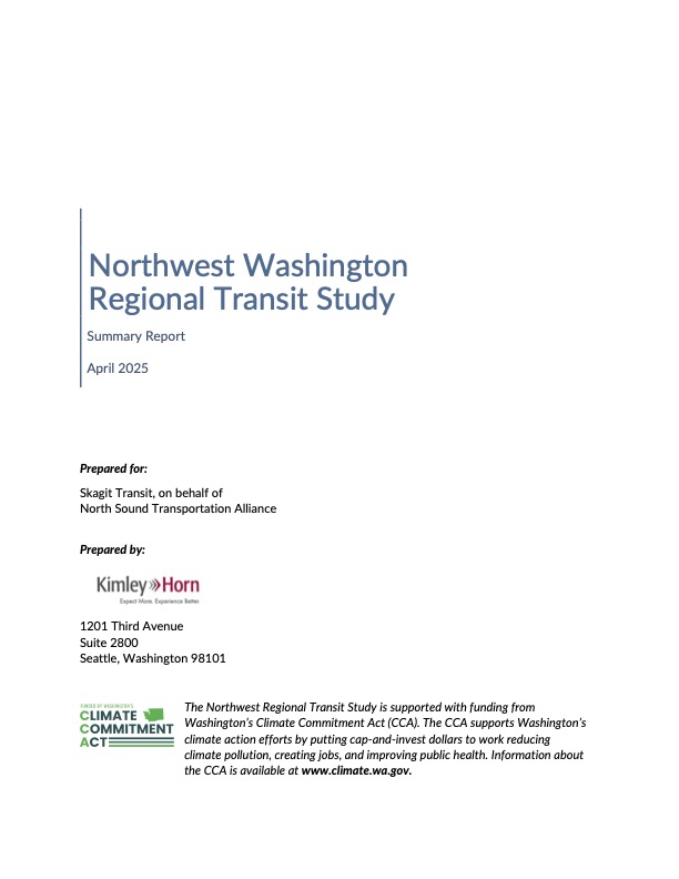 2025 NSTA Northwest Washington Regional Transit Study