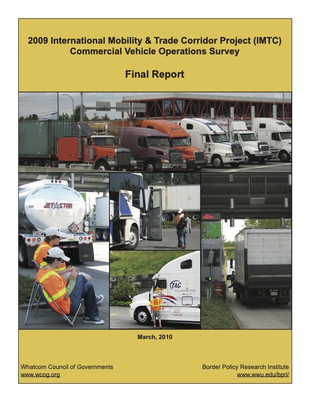 2009 IMTC Commercial Vehicle Operations Survey Final Report