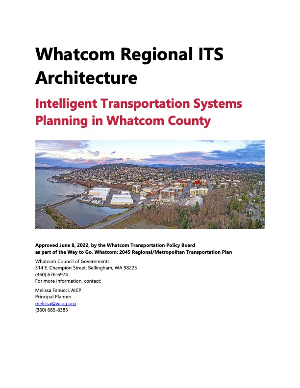 2022 Whatcom Regional ITS Architecture