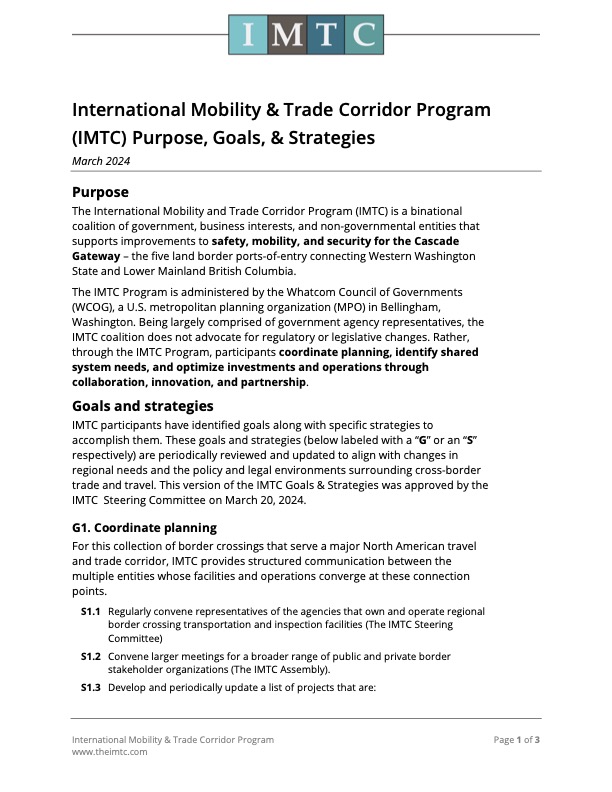 2024 IMTC Purpose, Goals, & Strategies