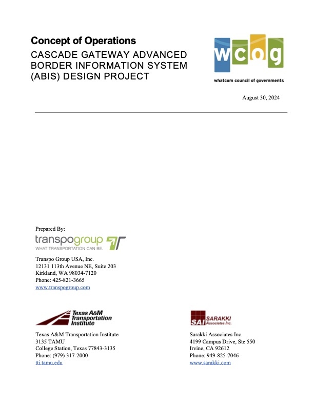 ABIS Report 3: Concept of Operations