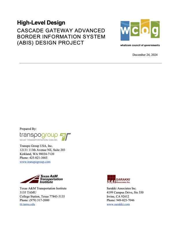 ABIS Report 6: High-Level Design