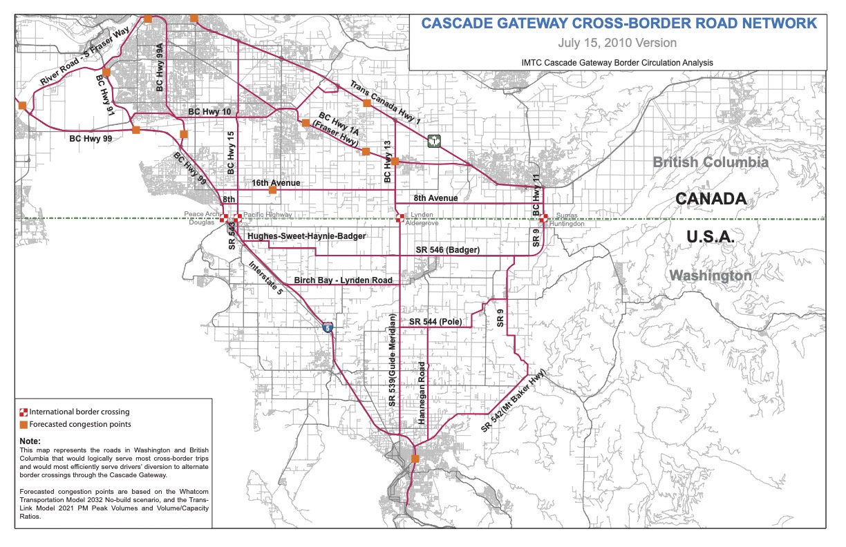 2010 Border Circulation Analysis Cross-Border Road Network