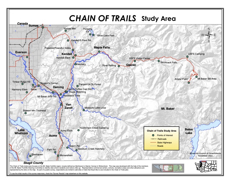 Map of Chain of Trails Area