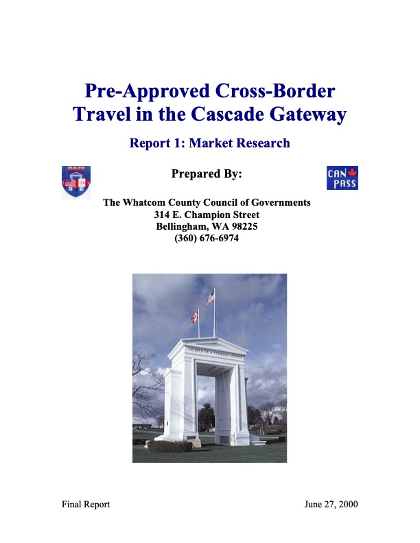 2000 PACE Report 1: Market Research