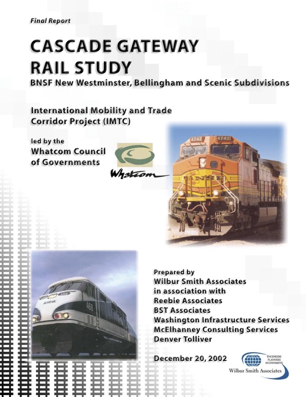 2002 Cascade Gateway Rail Study Final Report