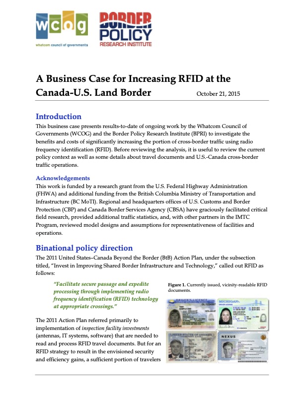 2015 RFID Business Case