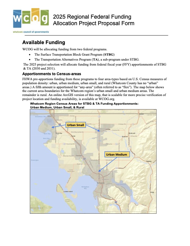 2025 Regional Federal Funding Project Proposal Form