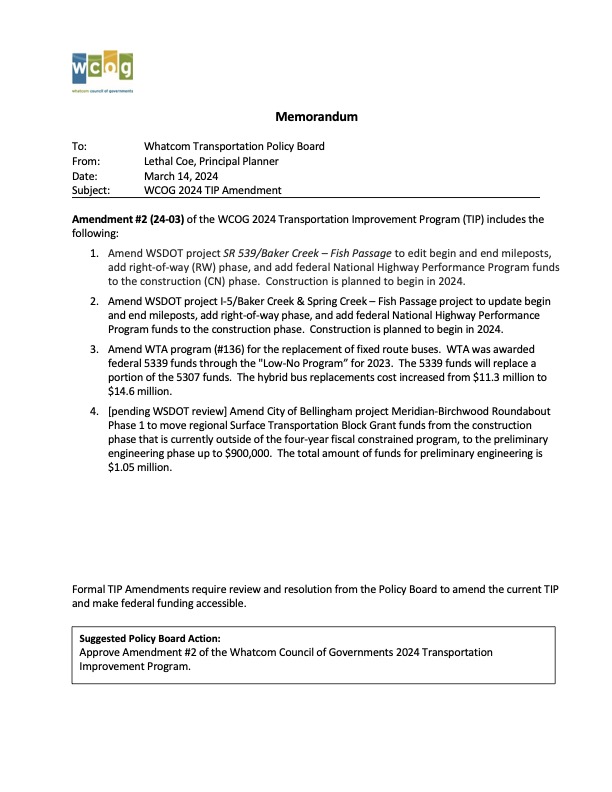 2024 TIP Amendment #2