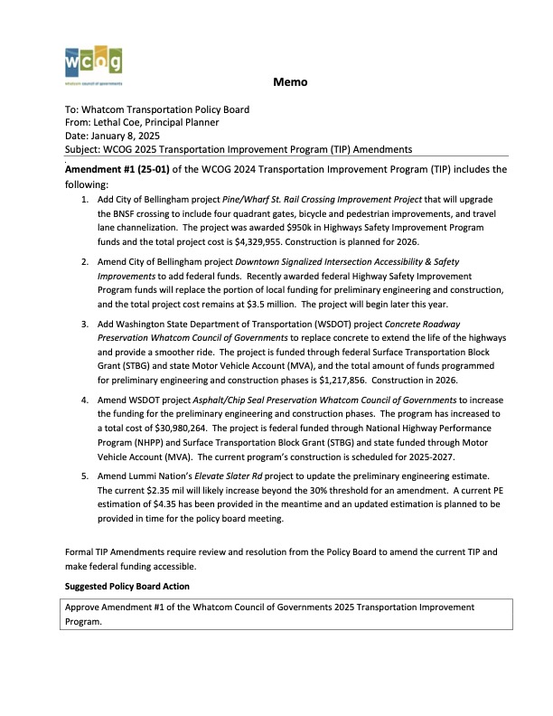 2025 TIP Amendment #1