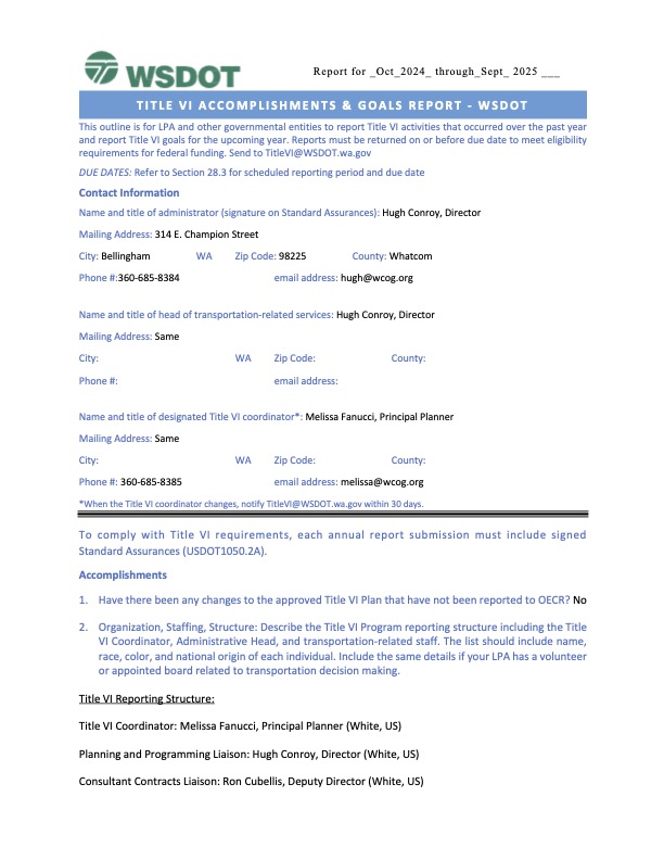 Title VI 2025 Annual Report